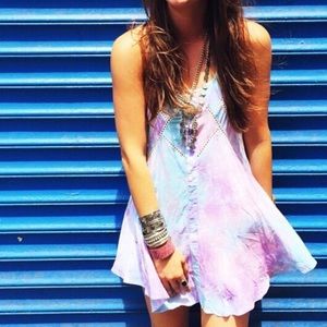 pastel tie dye crotchet tank dress